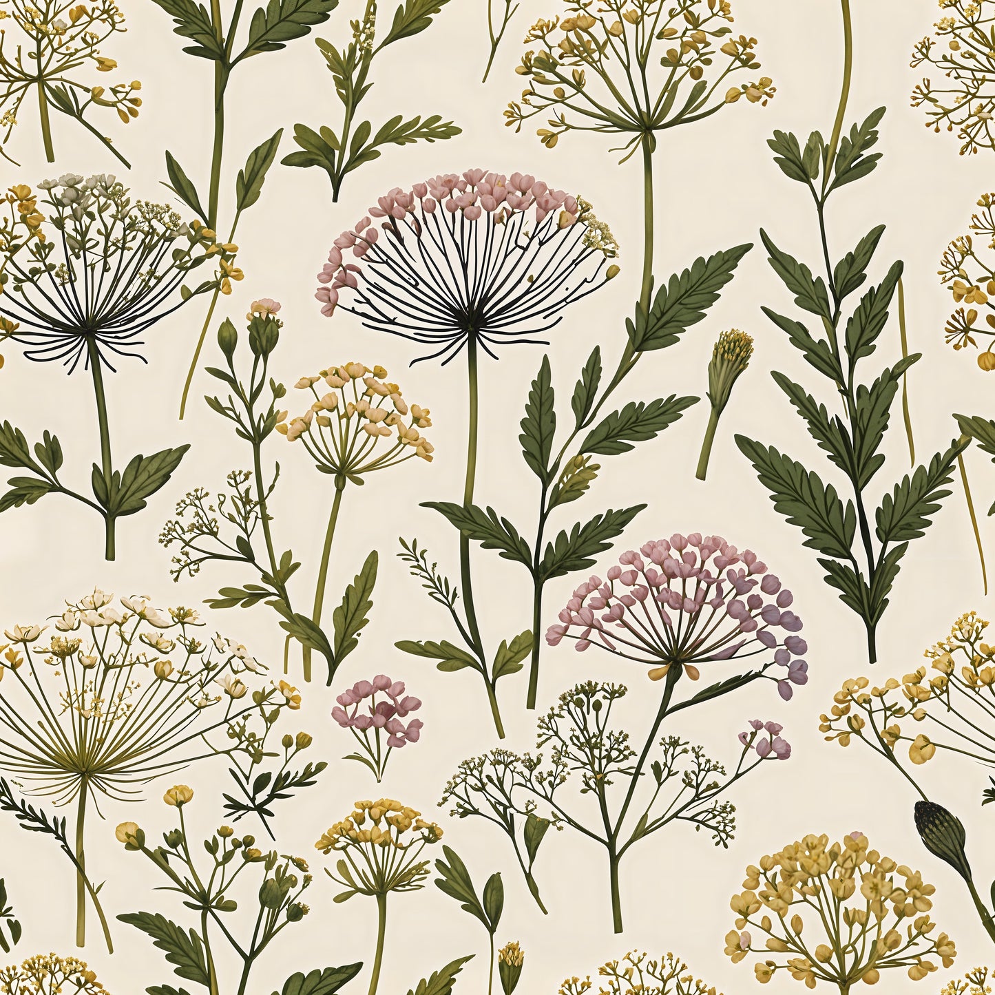 Pastel Rose Antique Wallpaper