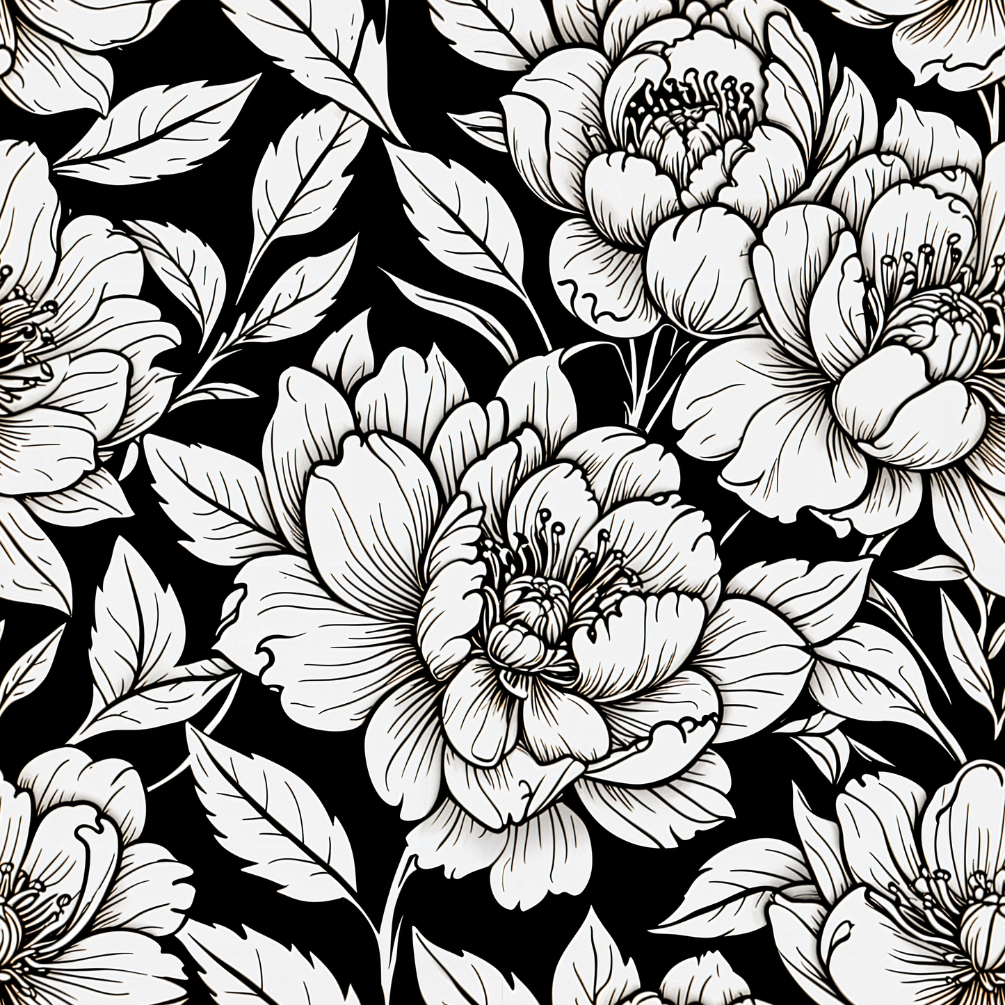 Floral Maroon Retro Wallpaper