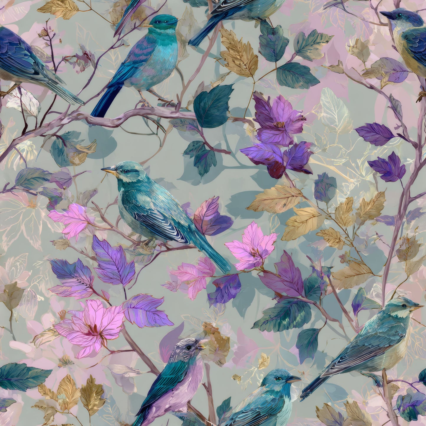 Indigo Tapestry Wallpaper