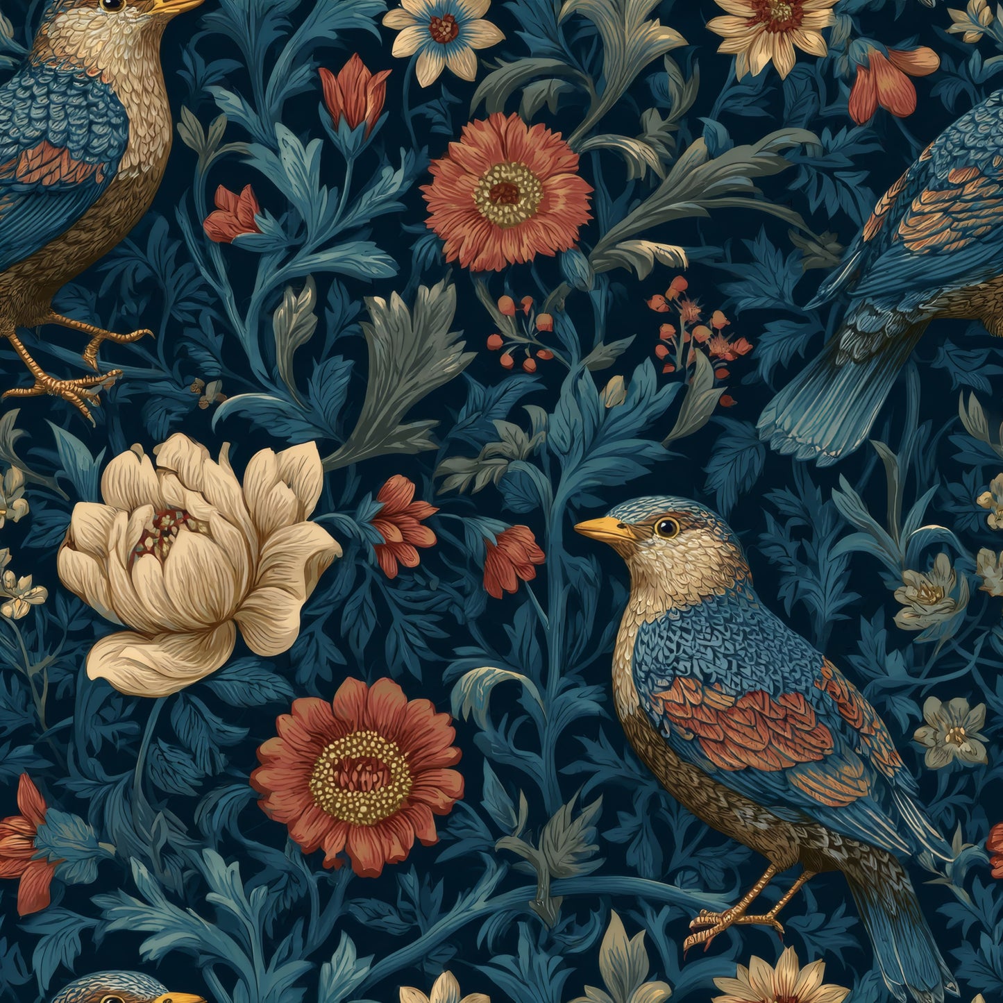 Vintage Sparrow Wallpaper