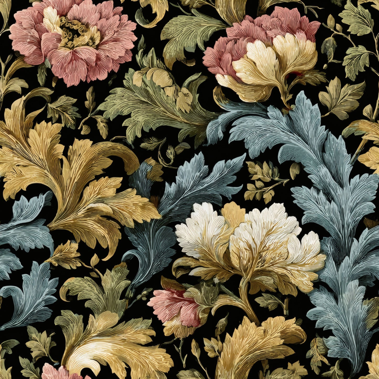 Gilded Acanthus Wallpaper