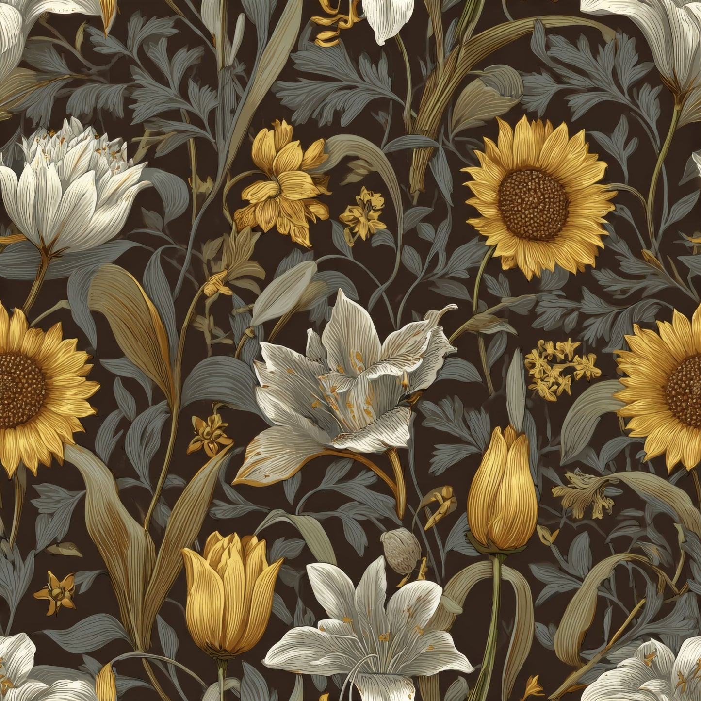 Gothic Sunflower Wallpaper
