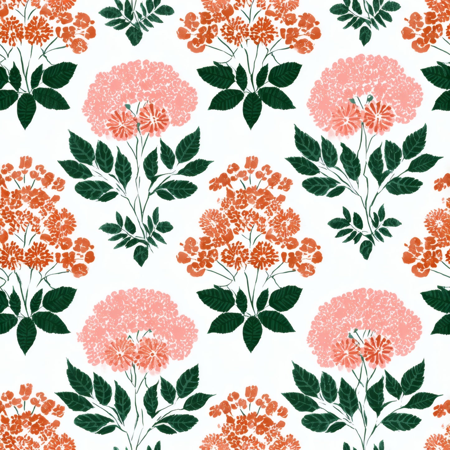 Coral Hydrangea Wallpaper