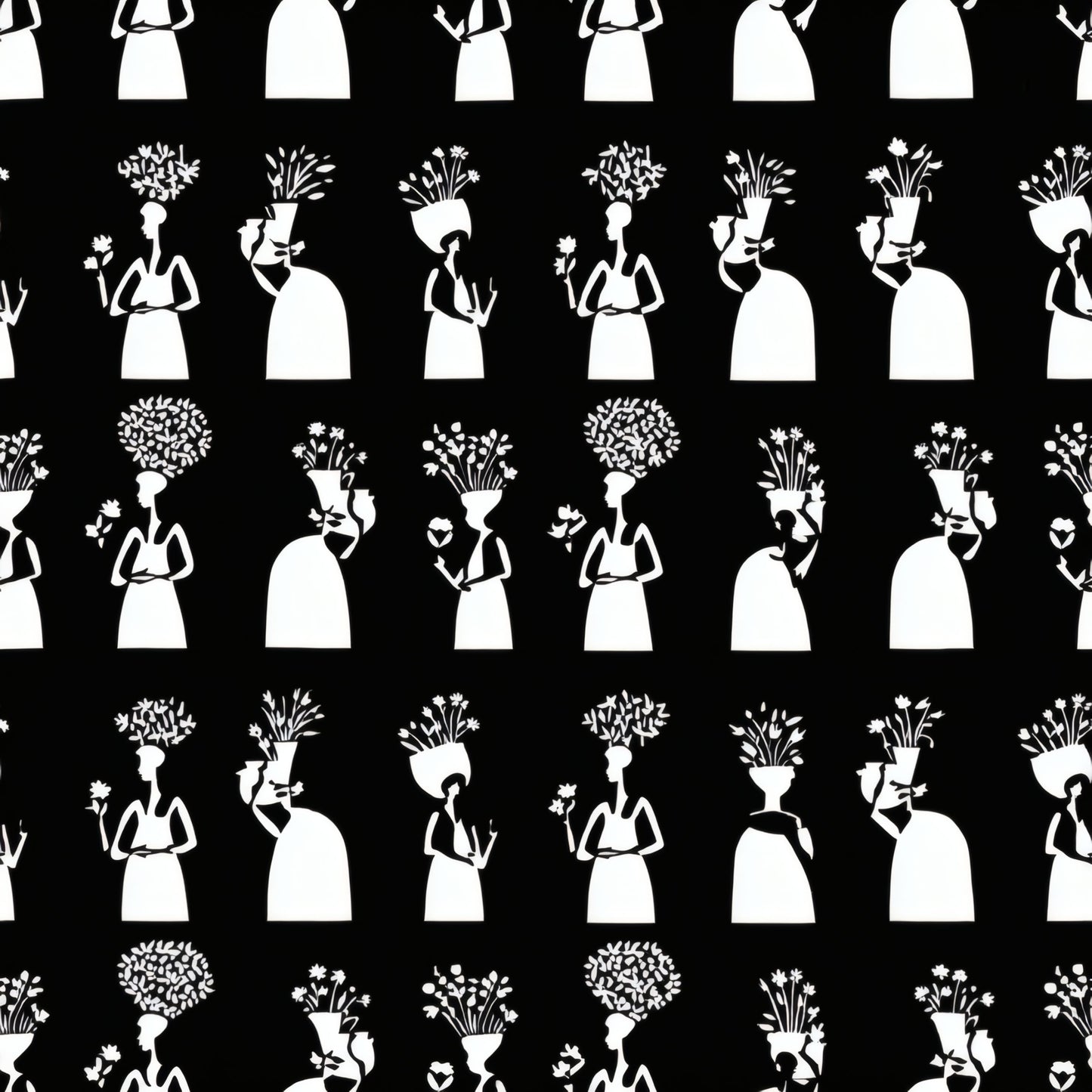 Floral Figure Wallpaper