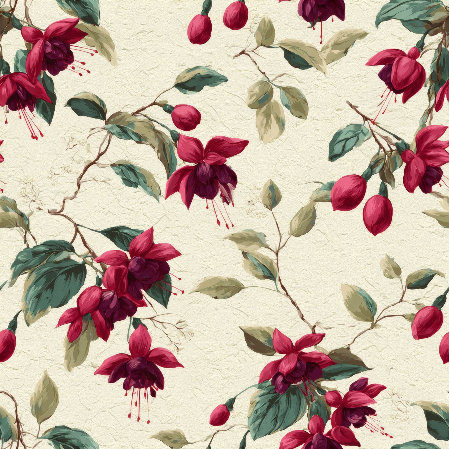 Burgundy Garden Wallpaper