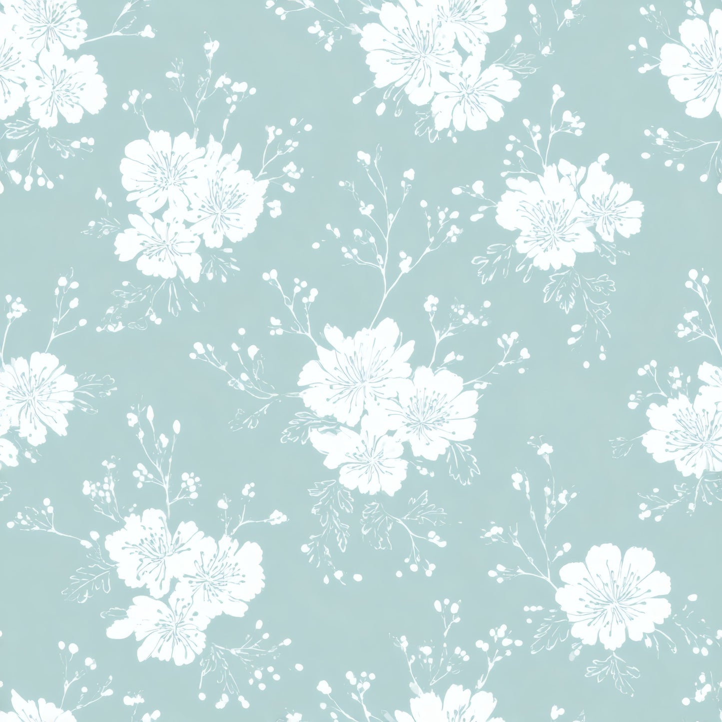 Chalky Flora Wallpaper