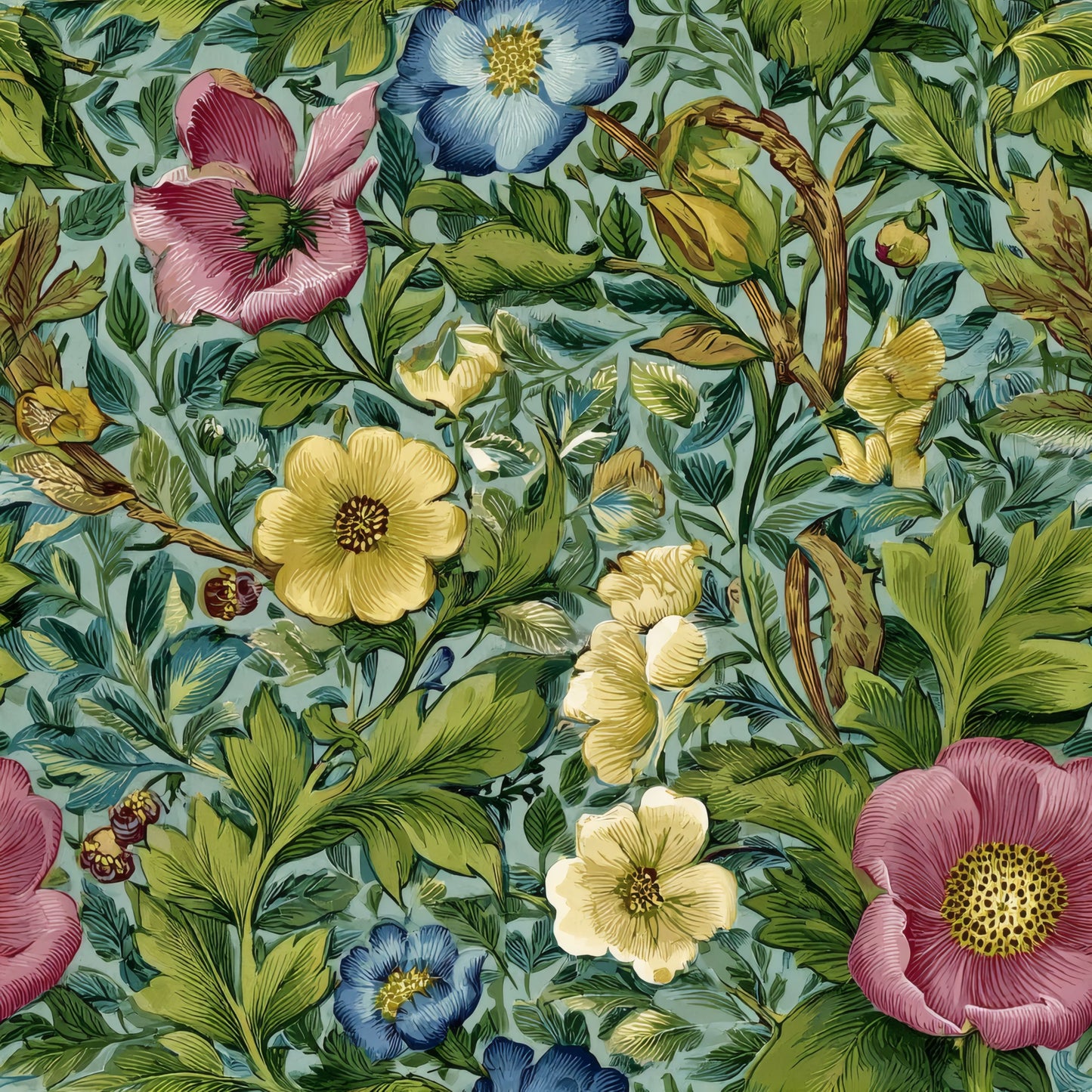 Verdant Rosaline Wallpaper