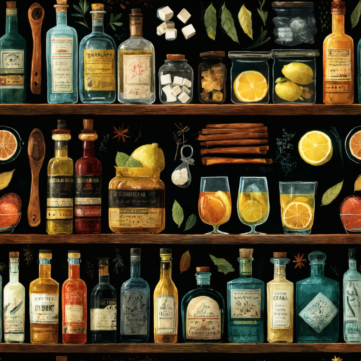 Curious Cocktail Wallpaper