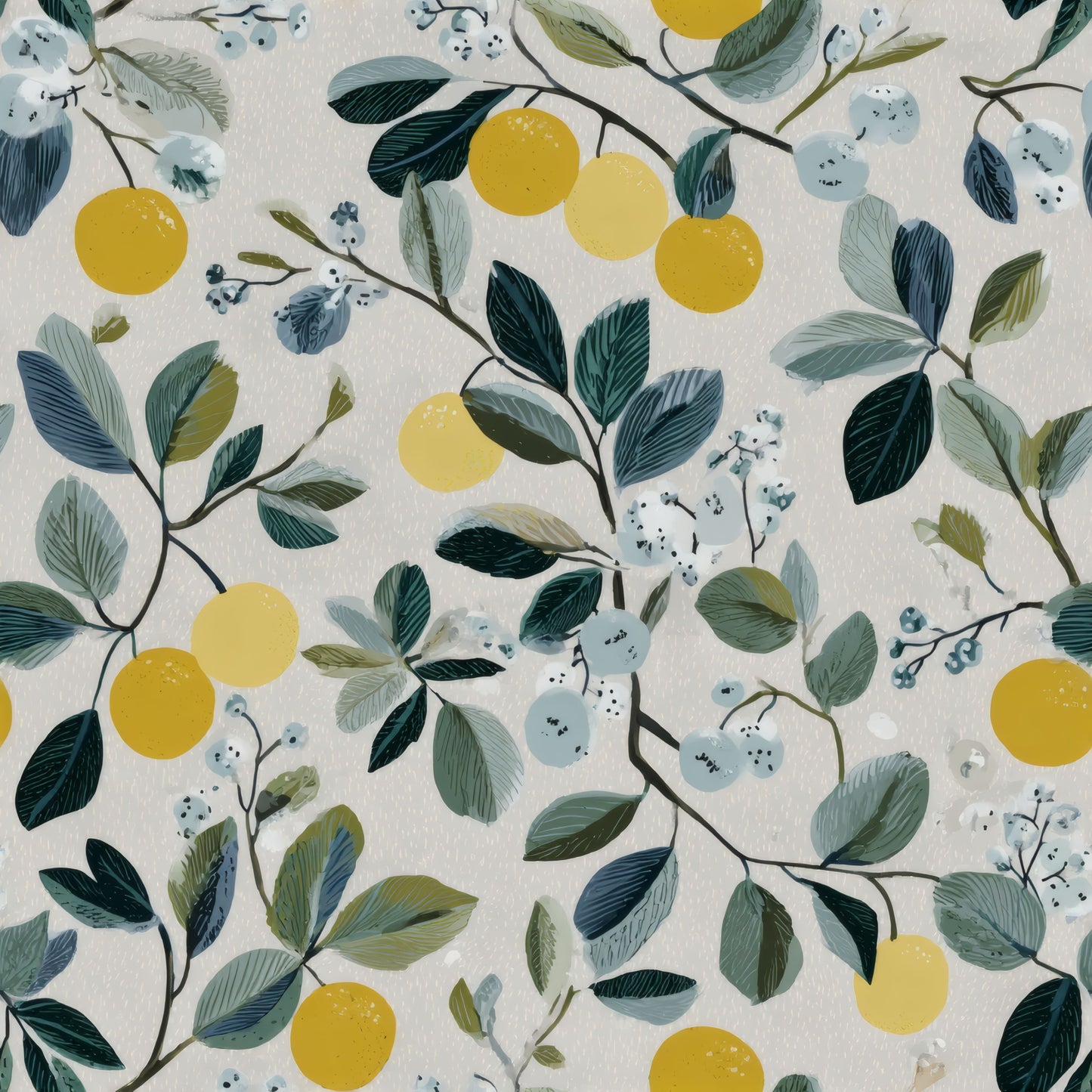 Golden Botanical Wallpaper