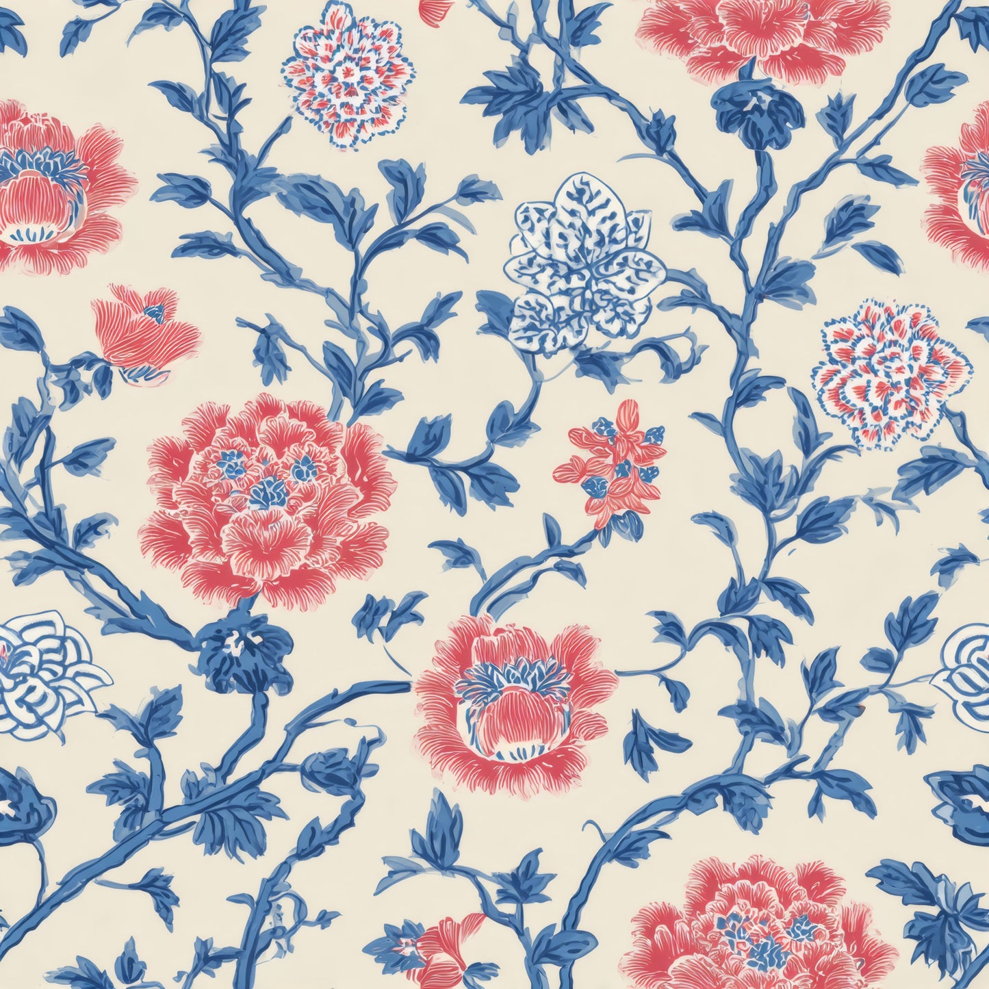 Scarlet Chinoiserie Wallpaper
