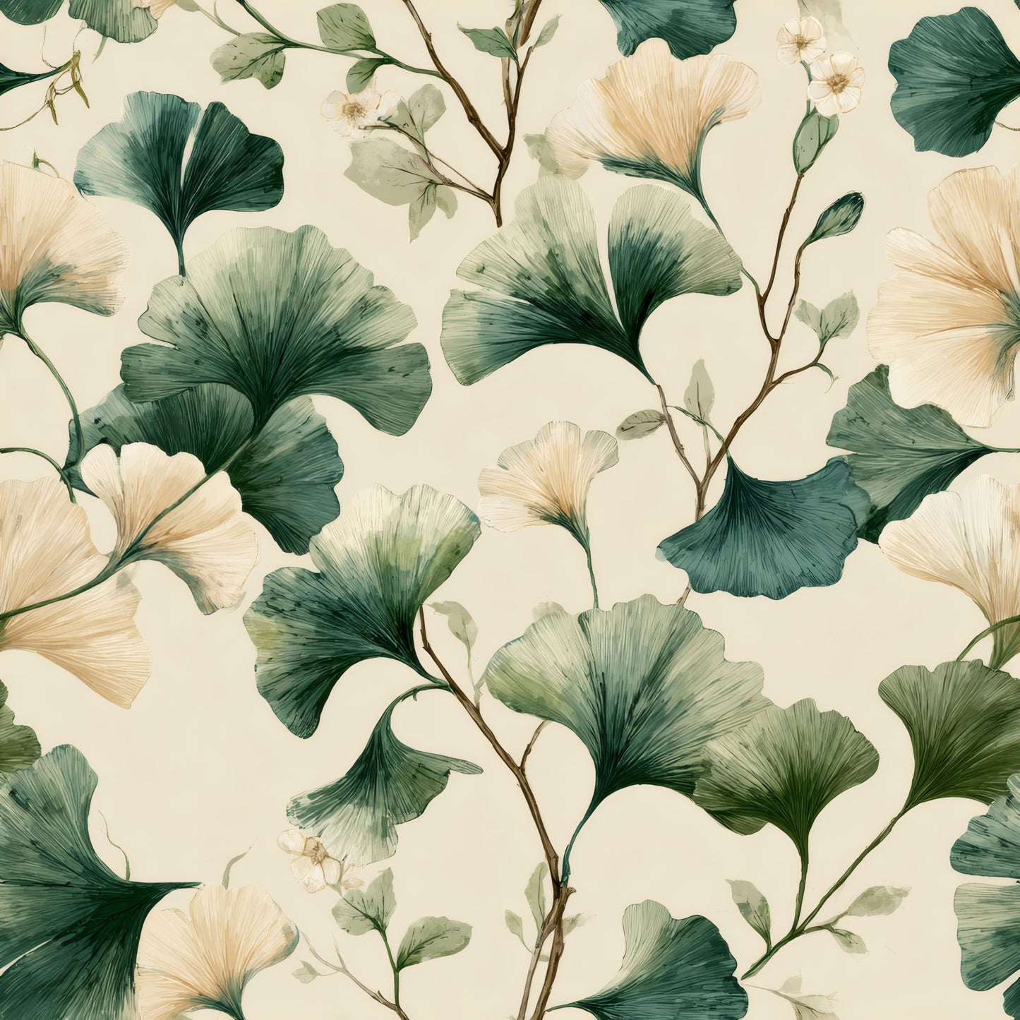 Watercolor Ginkgo Wallpaper