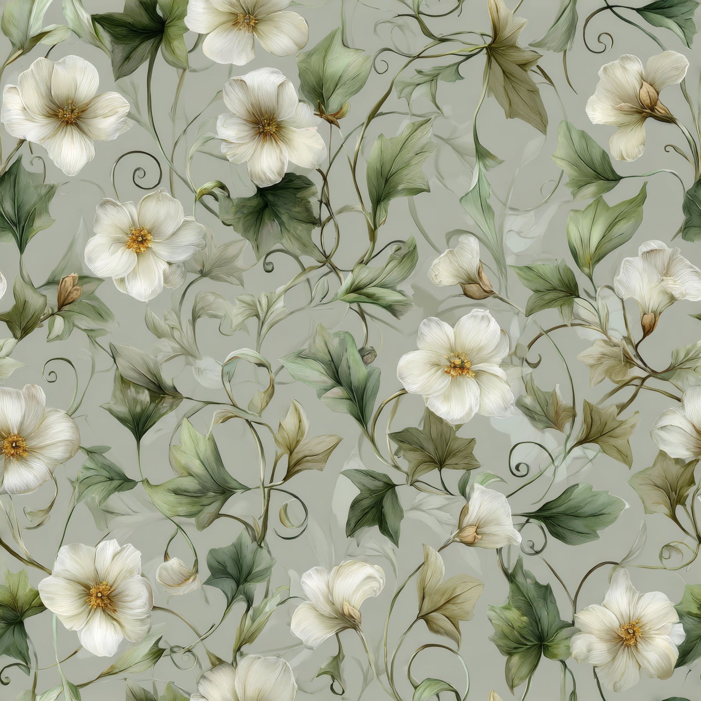 Creamy Tendril Wallpaper