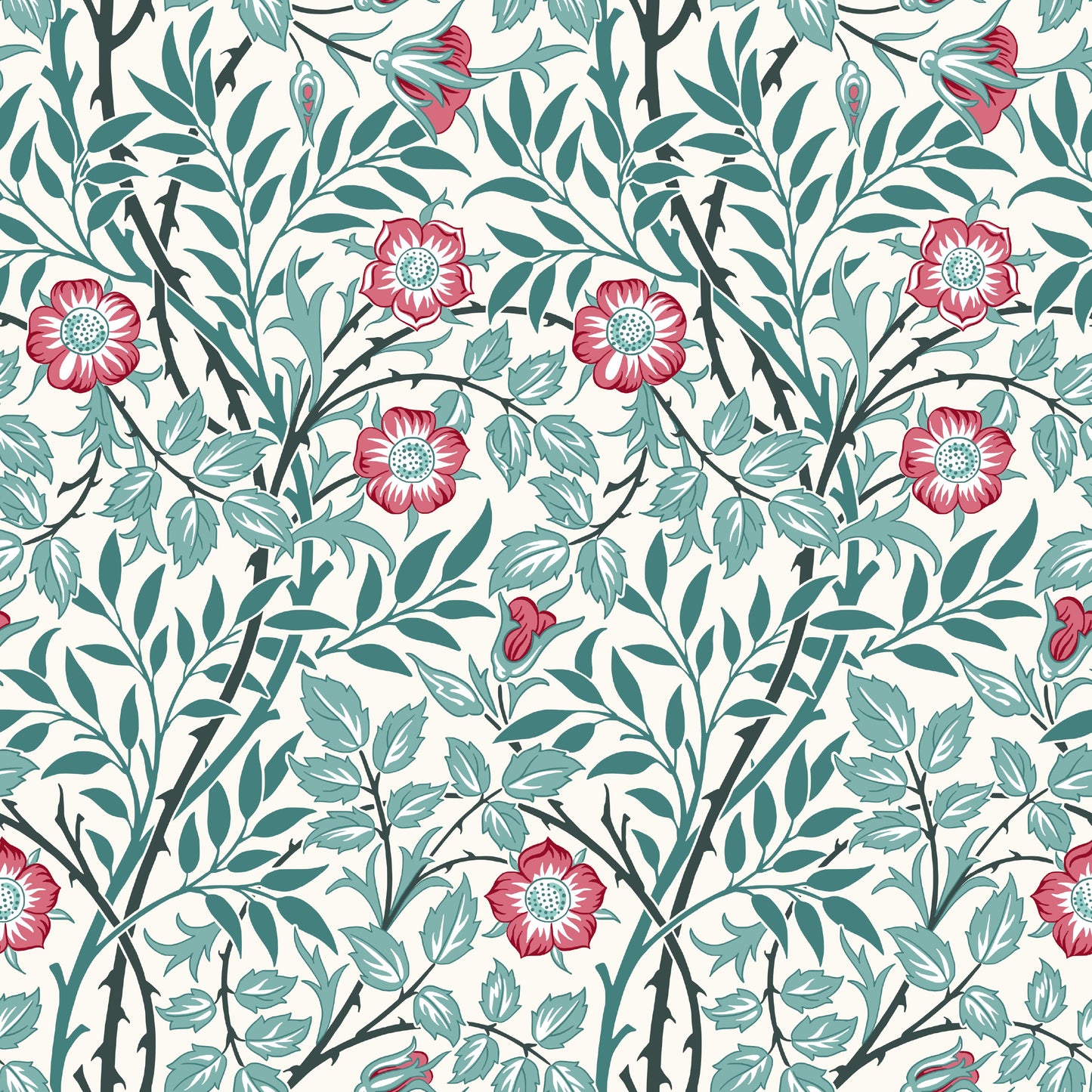 William Morris Sweet Briar Light Wallpaper