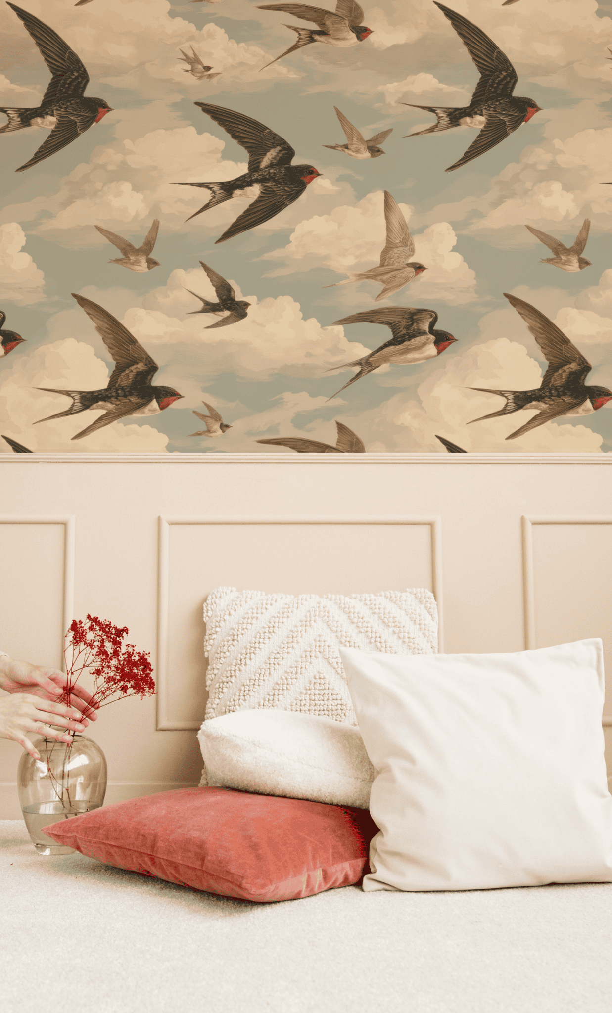 Skyward Swallows Wallpaper