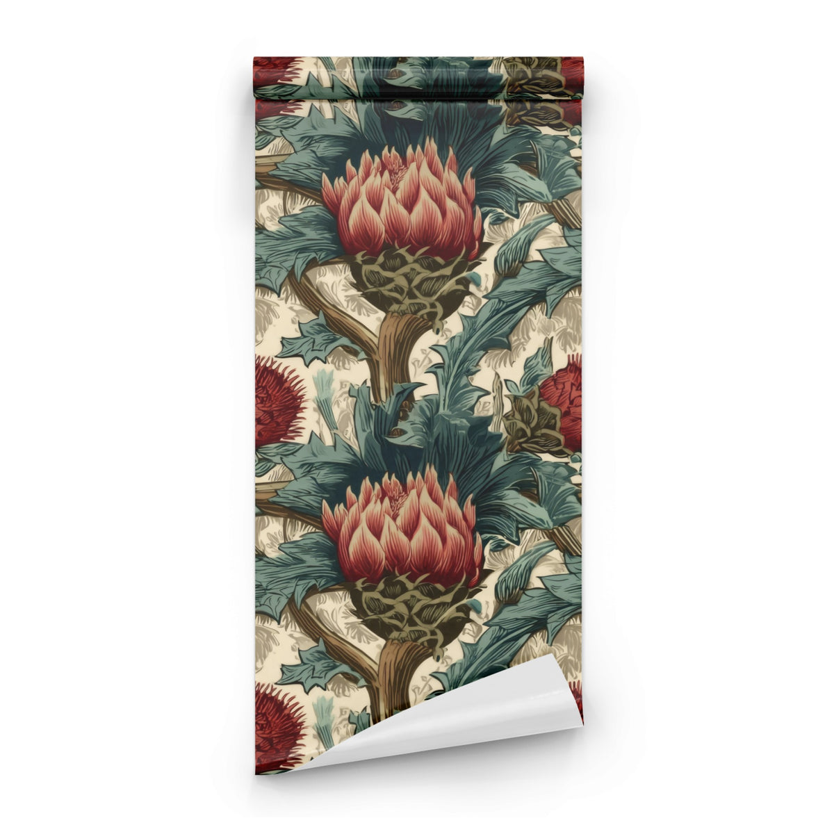 Roll of Crimson Thistle large scale wallpaper