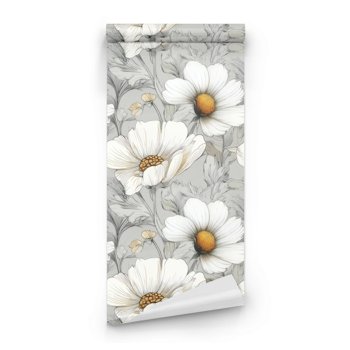Roll of Dove Daisy large scale wallpaper
