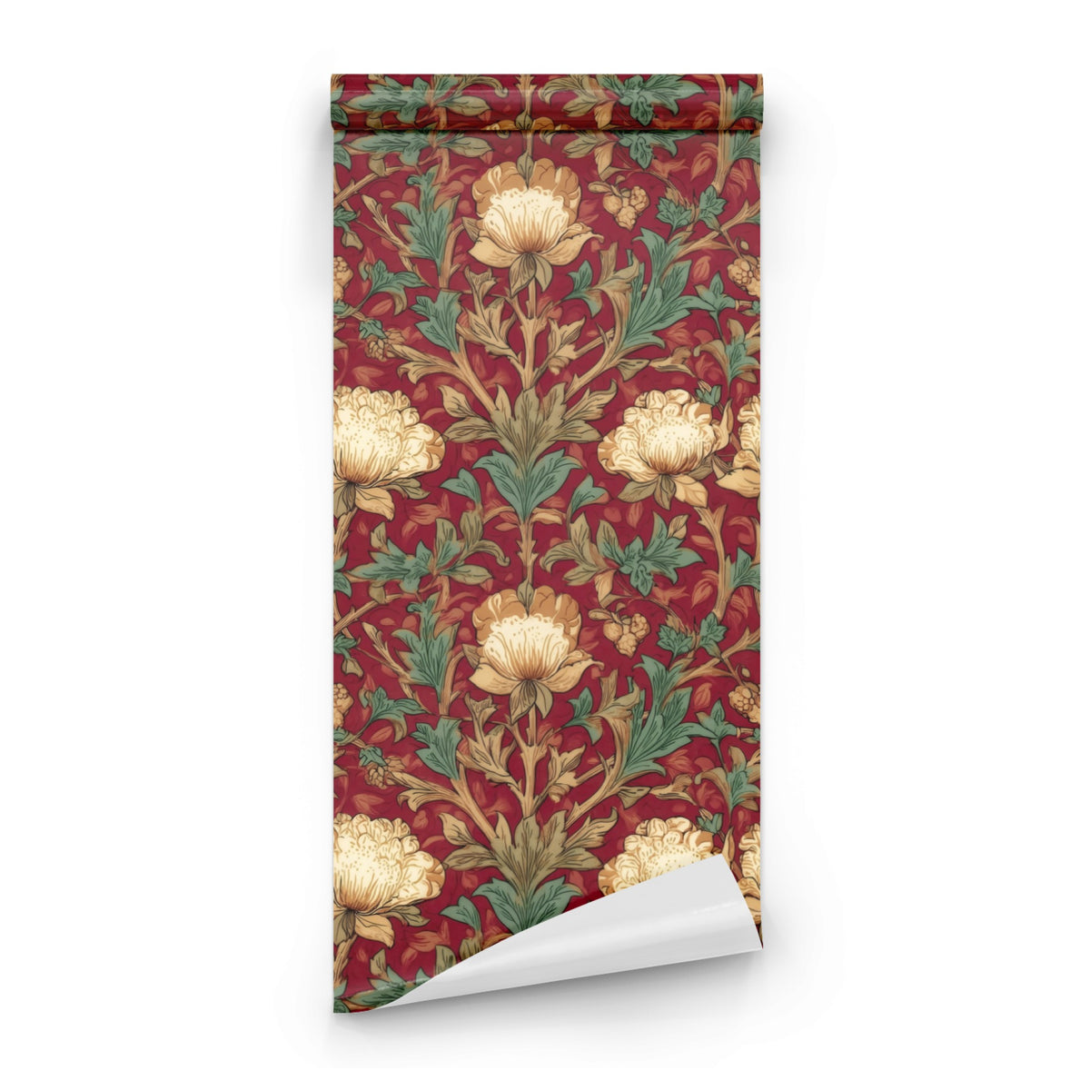 Roll of Garnet Peony large scale wallpaper