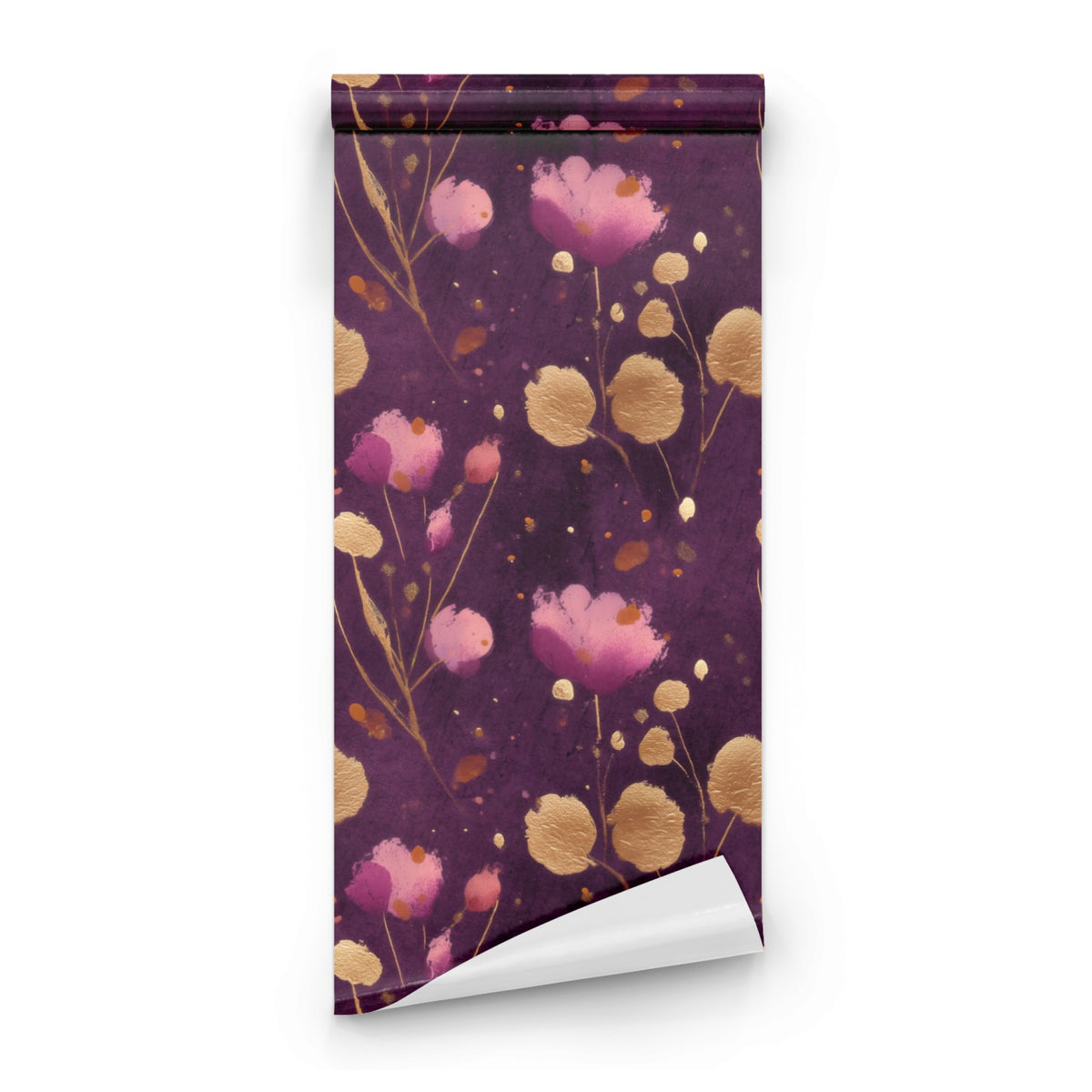 Roll of Gilded Plum large scale wallpaper