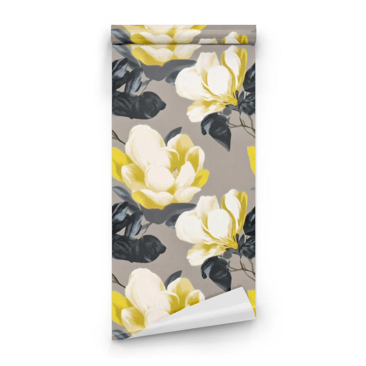 Roll of Graphite Magnolia large scale wallpaper