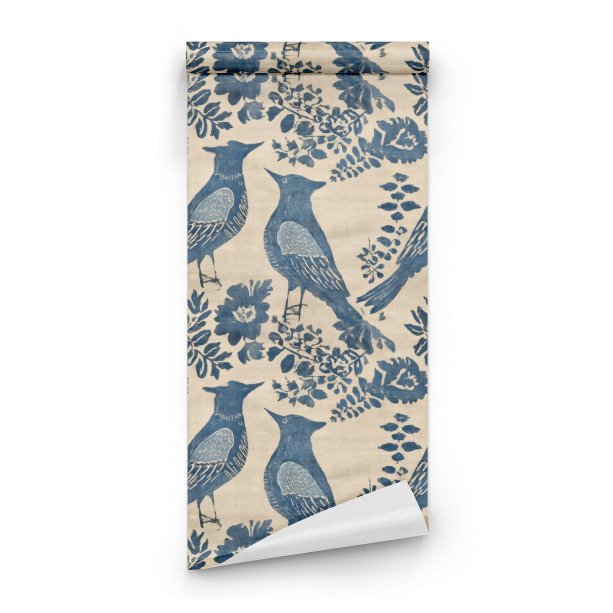Indigo Cardinal wallpaper roll