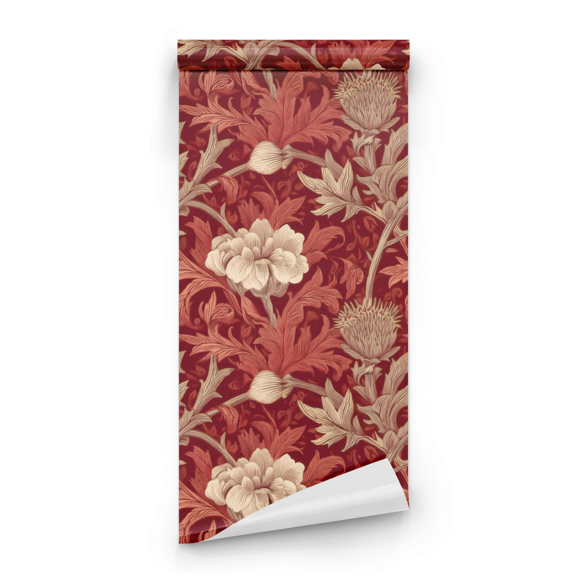 Roll of Ivory Damask large scale wallpaper