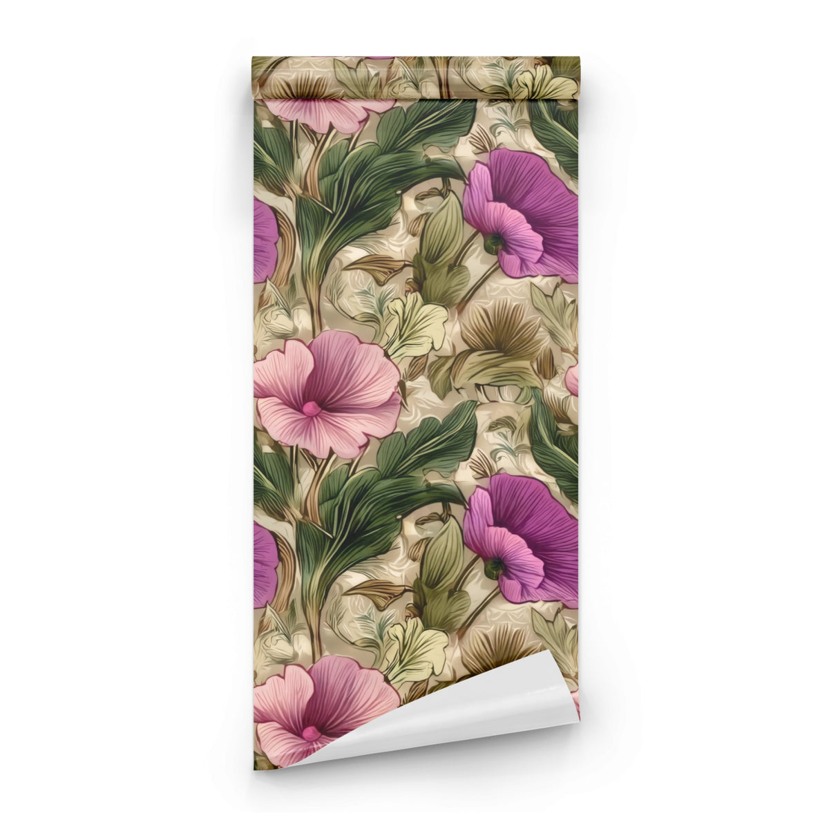 Roll of Magenta Poppy large scale wallpaper