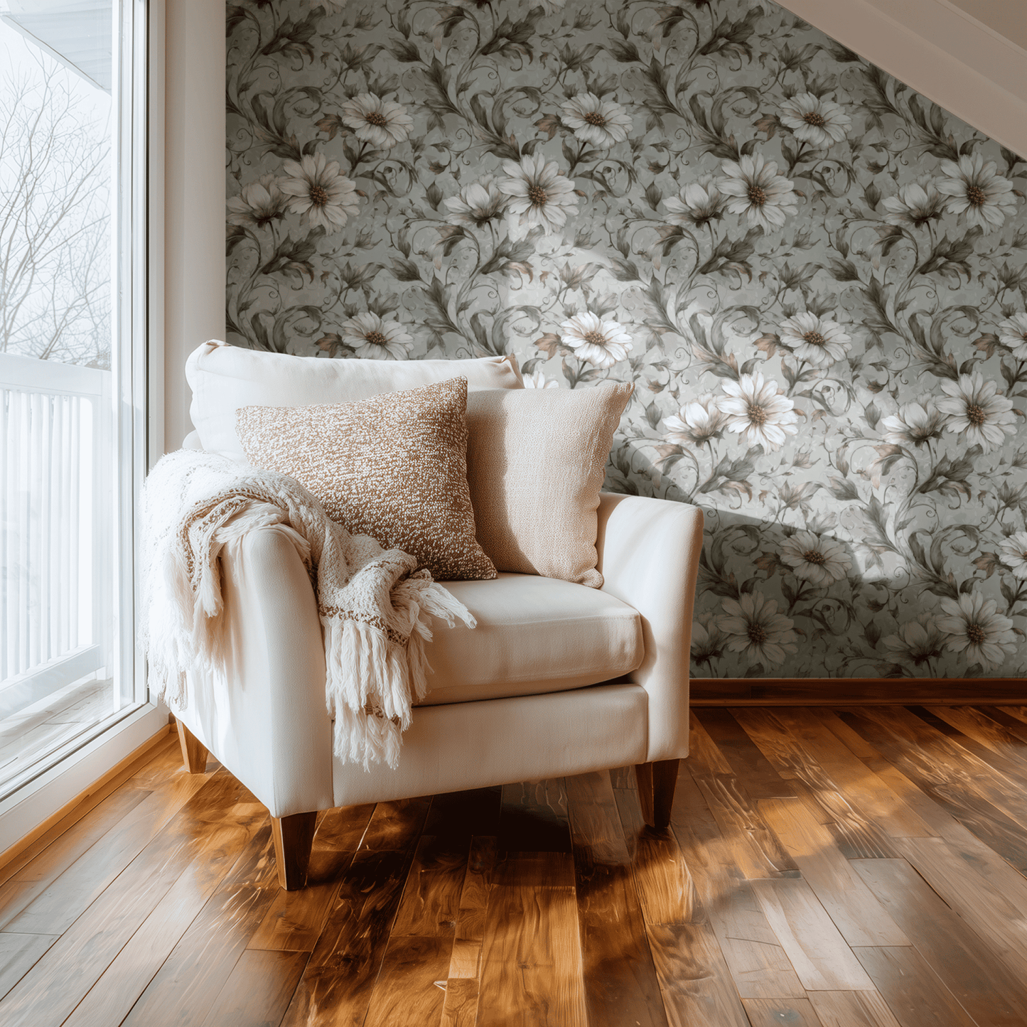 Sepia Tendril Wallpaper