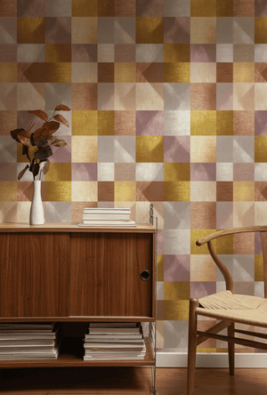 Gold Squares Wallpaper