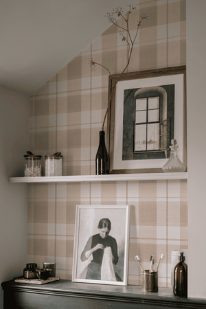 Blush Plaid Wallpaper