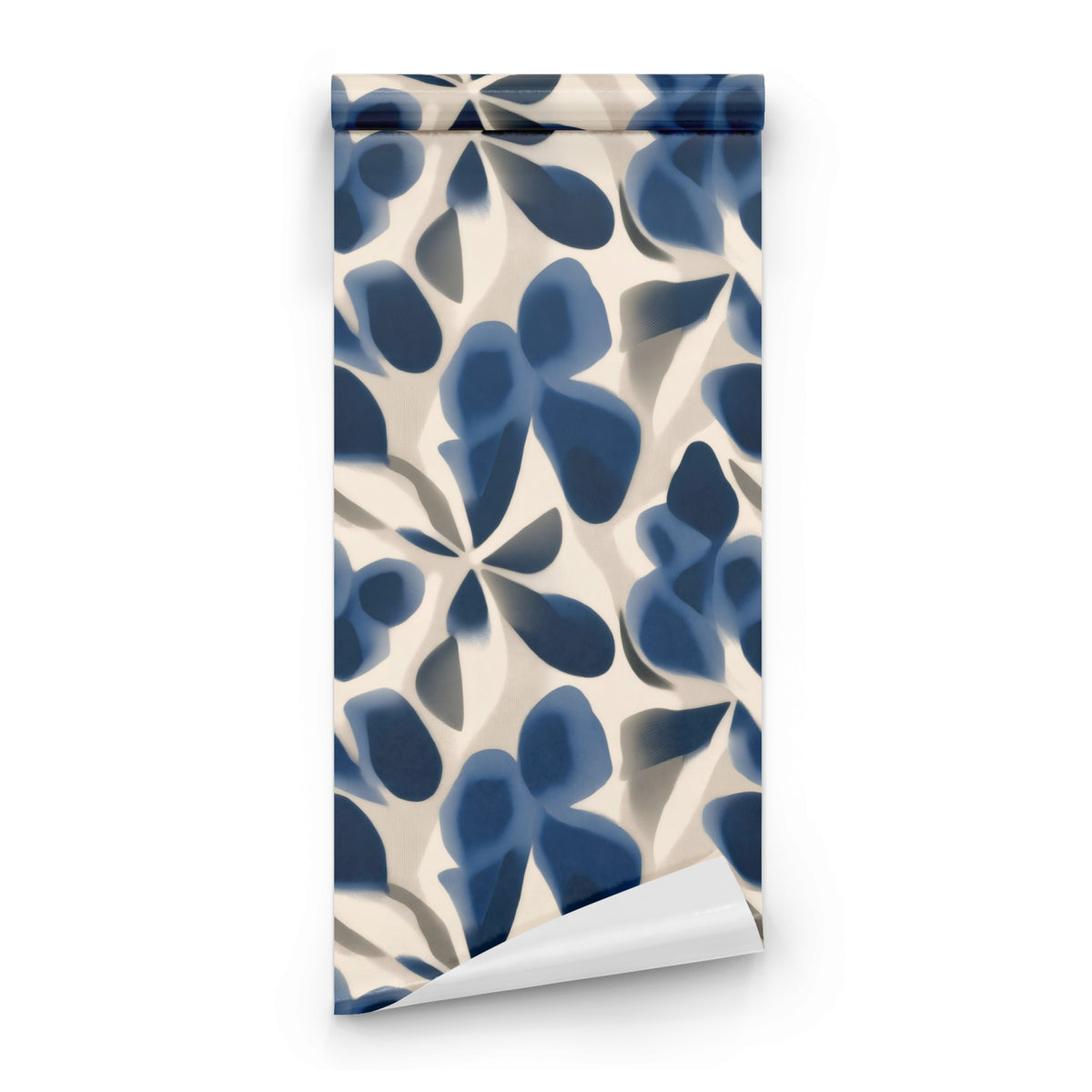 Roll of Navy Leaf large scale wallpaper