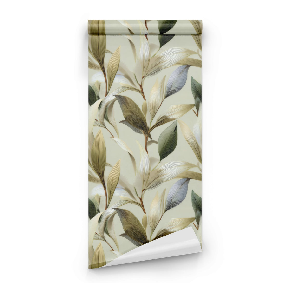 Roll of Olive Foliage large scale wallpaper
