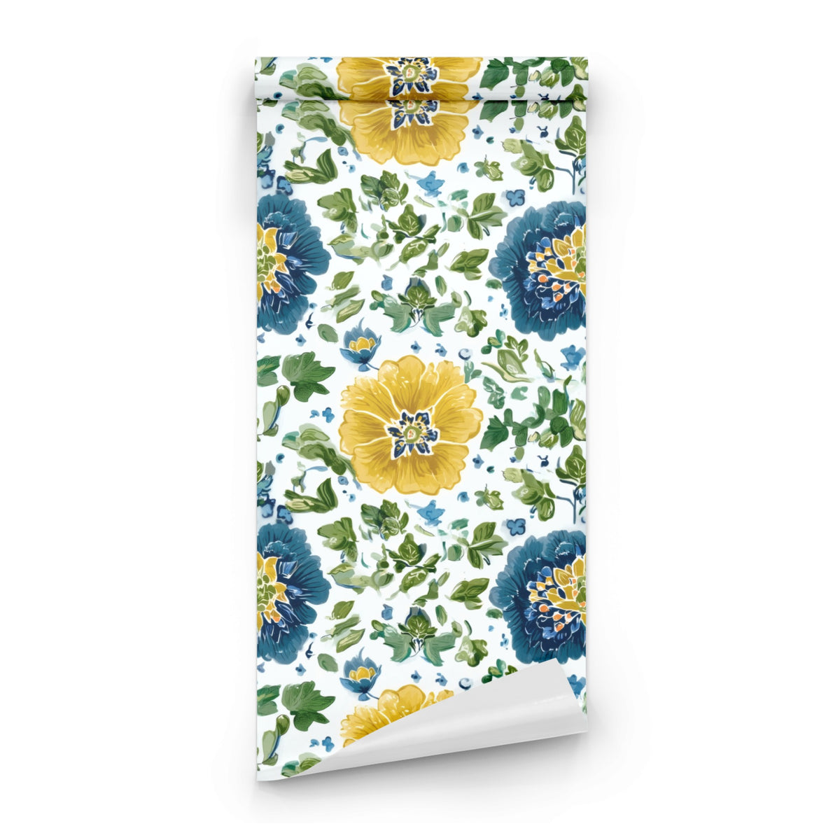 Roll of Painted Posies large scale wallpaper