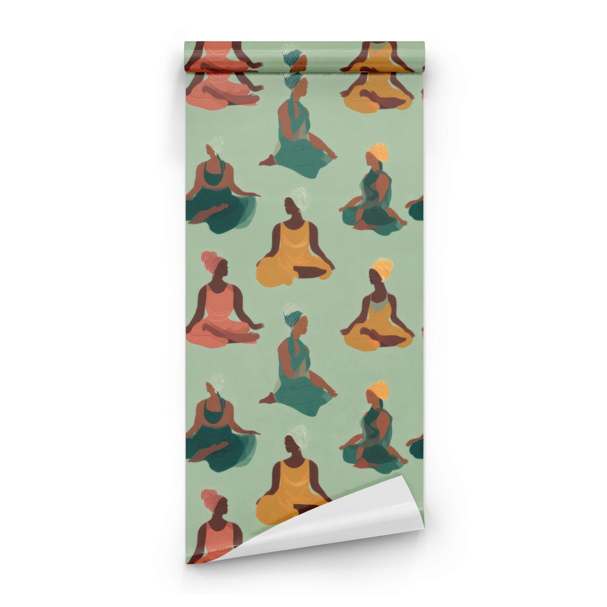 Roll of Pastel Yoga large scale wallpaper