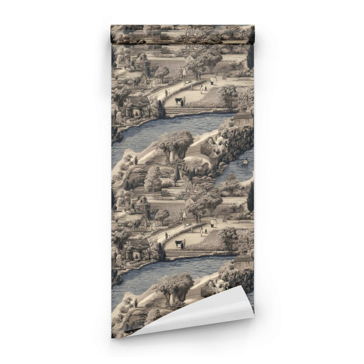 Roll of River Village large scale wallpaper