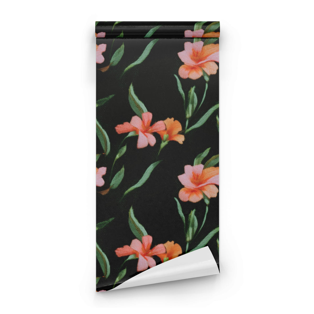 Roll of Tangerine Embroidery large scale wallpaper