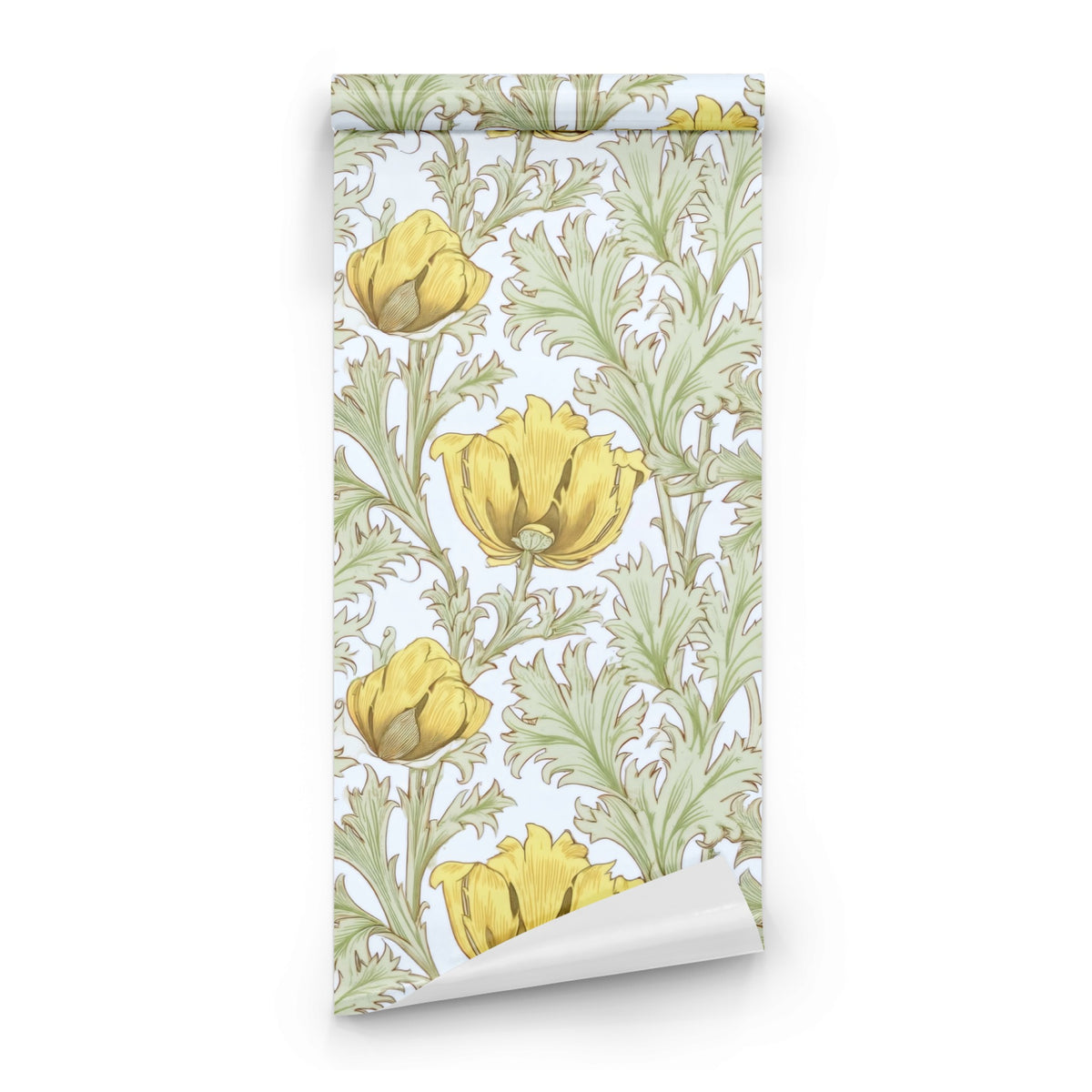 Roll of William Morris Anemone Yellow large scale wallpaper