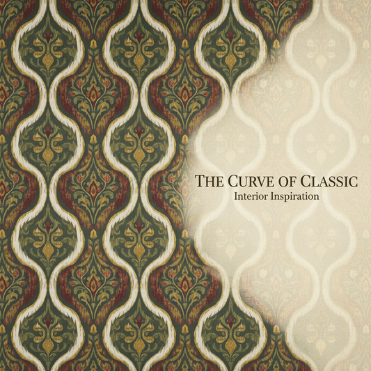 Decorative William Morris-style title card for the article “What Is An Ogee Pattern?”, with the heading lettered inside an ornate botanical border.