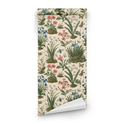 Gothic Meadow | Cream Animal Print Wallpaper | Cottagecore - Roll Preview