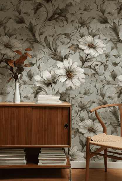 Sepia Tendril Wallpaper