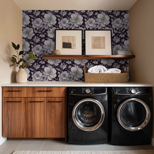 Blossom Plum Art Deco Wallpaper