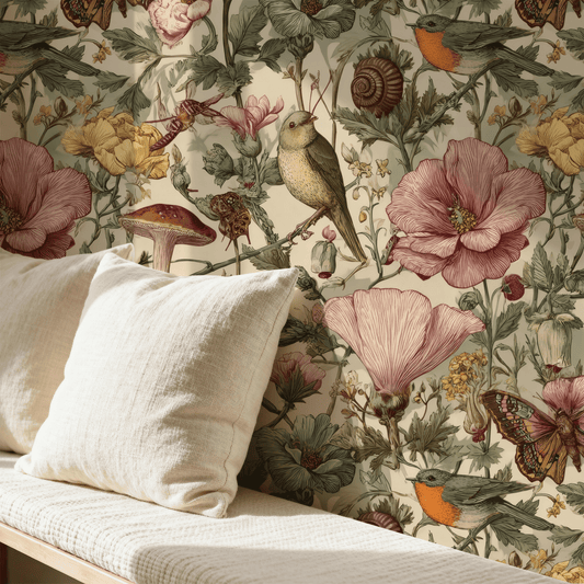 Vintage Aviary Wallpaper