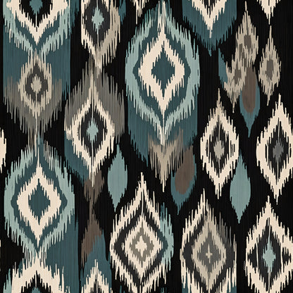 Ikat Earth Tones Wallpaper