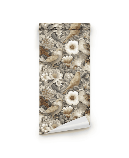 Platinum Peony Wallpaper