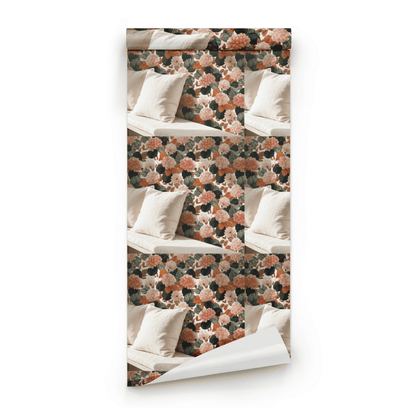 Copper Dahlias Wallpaper