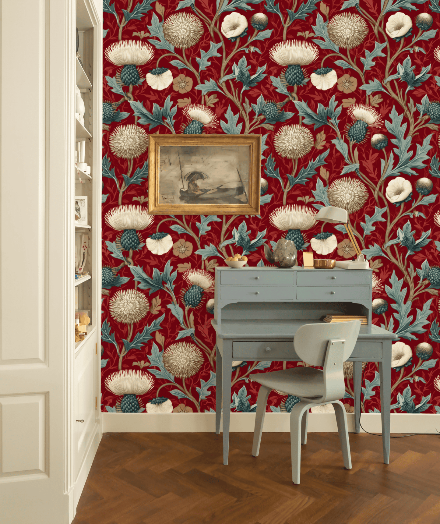 Thistle Scarlet Wallpaper