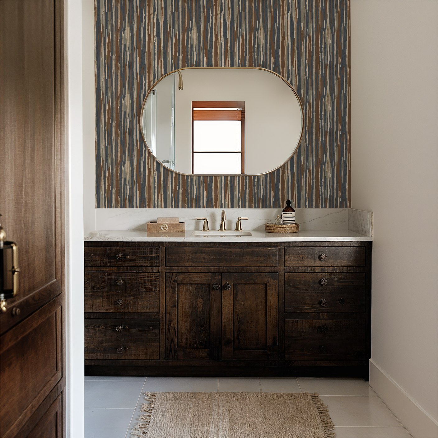 Rustic Floral Plum Wallpaper