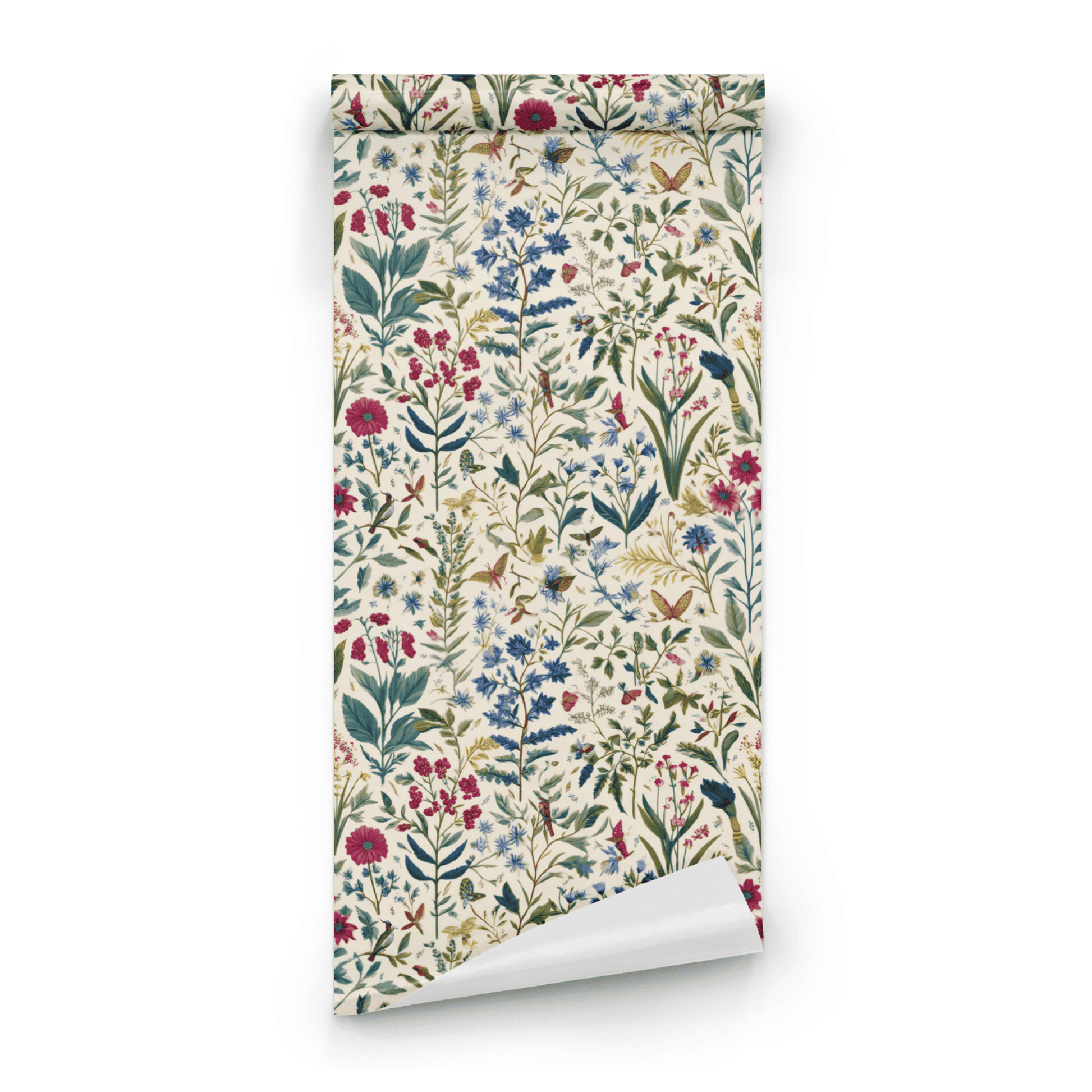 Gothic Botanical | Cream Floral Wallpaper | Cottagecore - Roll Preview