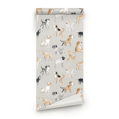 Playful Pups Wallpaper