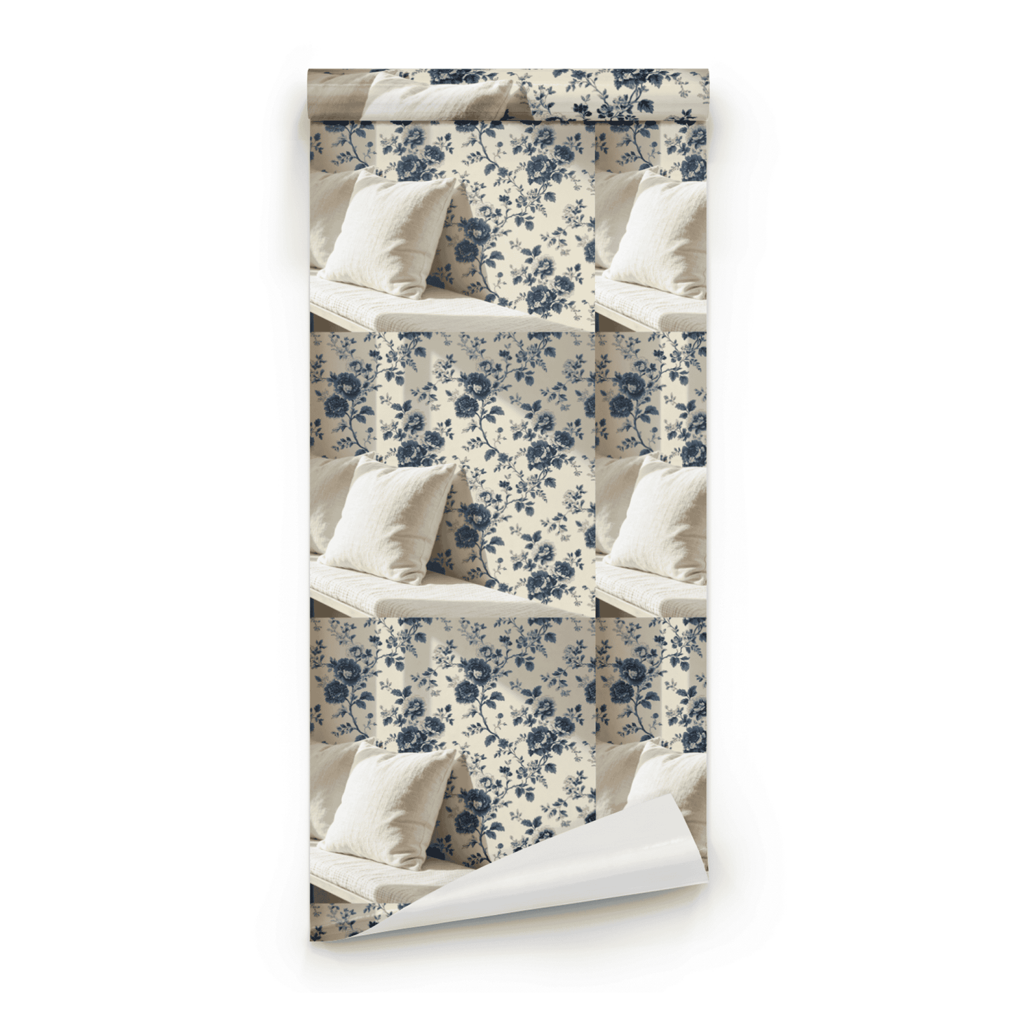 Denim Magnolia Wallpaper