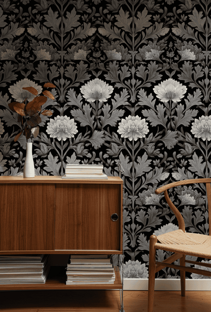 Chrysanthemum Noir Wallpaper